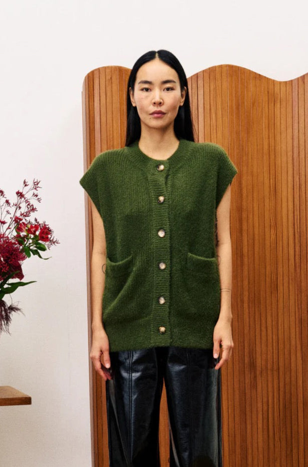 Matcha Sweater Vest Green