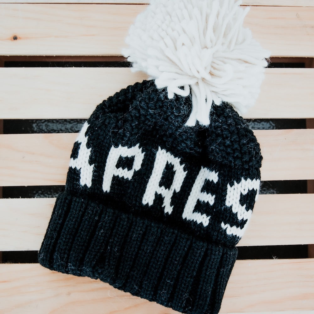 Apres Ski Pom Beanie Black