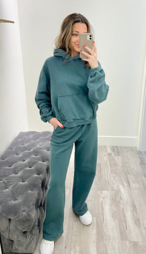 Michelle Wide Leg Knit Pant Yosemite Green