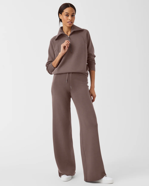 Spanx Air Essentials Half Zip Smoke