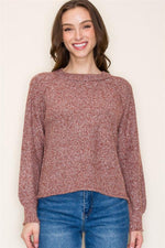 Aria Crew Neck Sweater Dark Rust