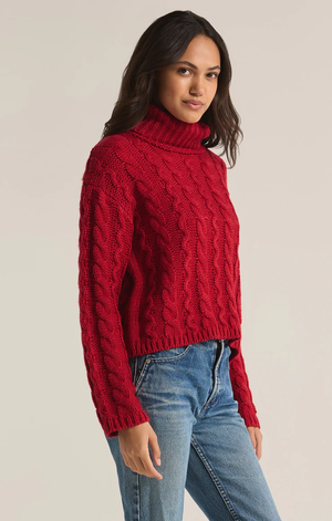 Tied To You Sweater Haute Red