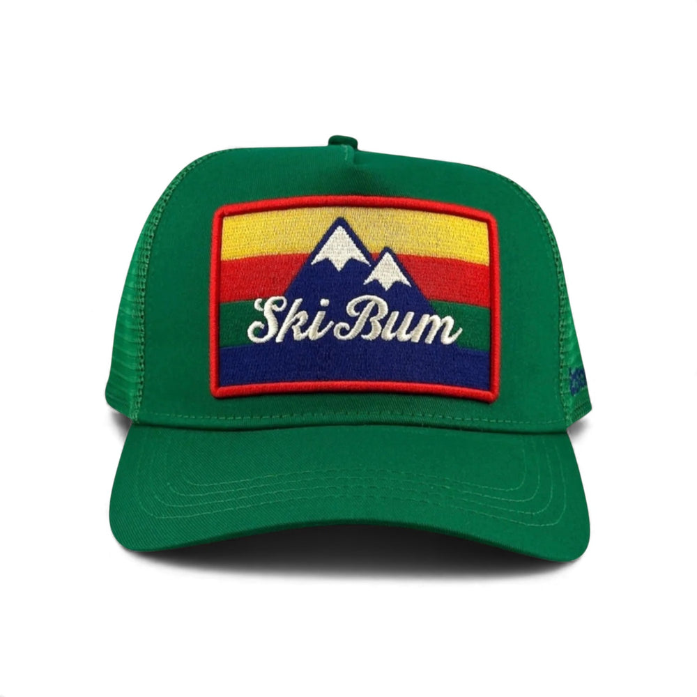 Ski Bum Trucker Hat Green