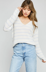 Tucker Pullover Sweater Bluebell Stripe