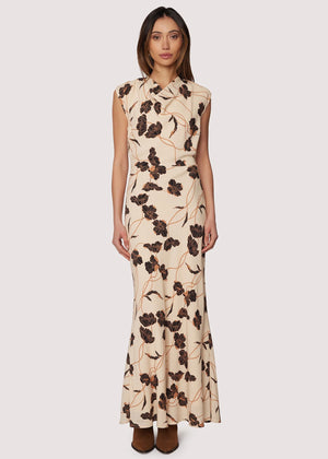 chinese dress ladies Wrapped In Romance Floral Chiffon Maxi Dress