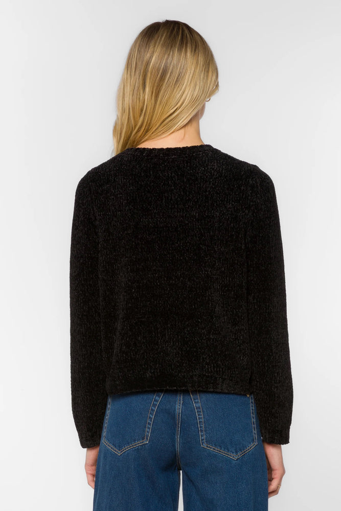 Corina Chenille Sweater Black