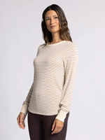 Stacy Top White Swan Clove Stripe