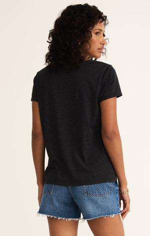 Anywhere Scoop Tee Black