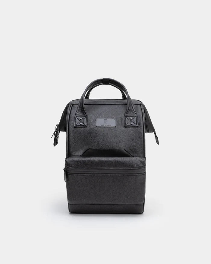 Cascade Backpack - Compact - Black Leatherlite