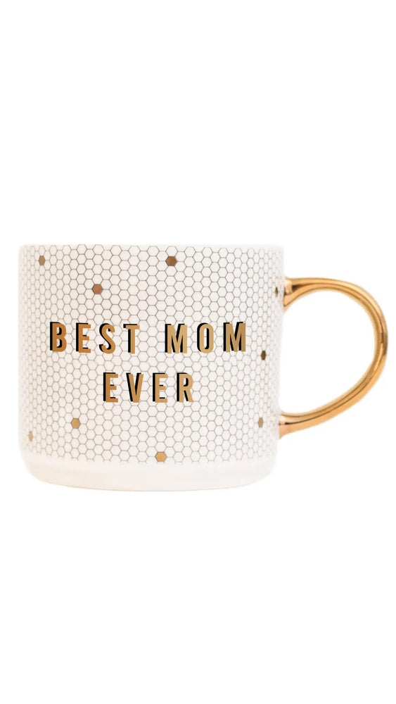 Best Mom Ever Gold Tile Mug 12oz