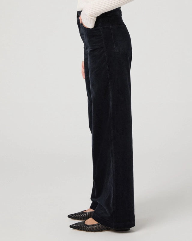 Anessa 31" Wide Leg Corduroy Pant Navy