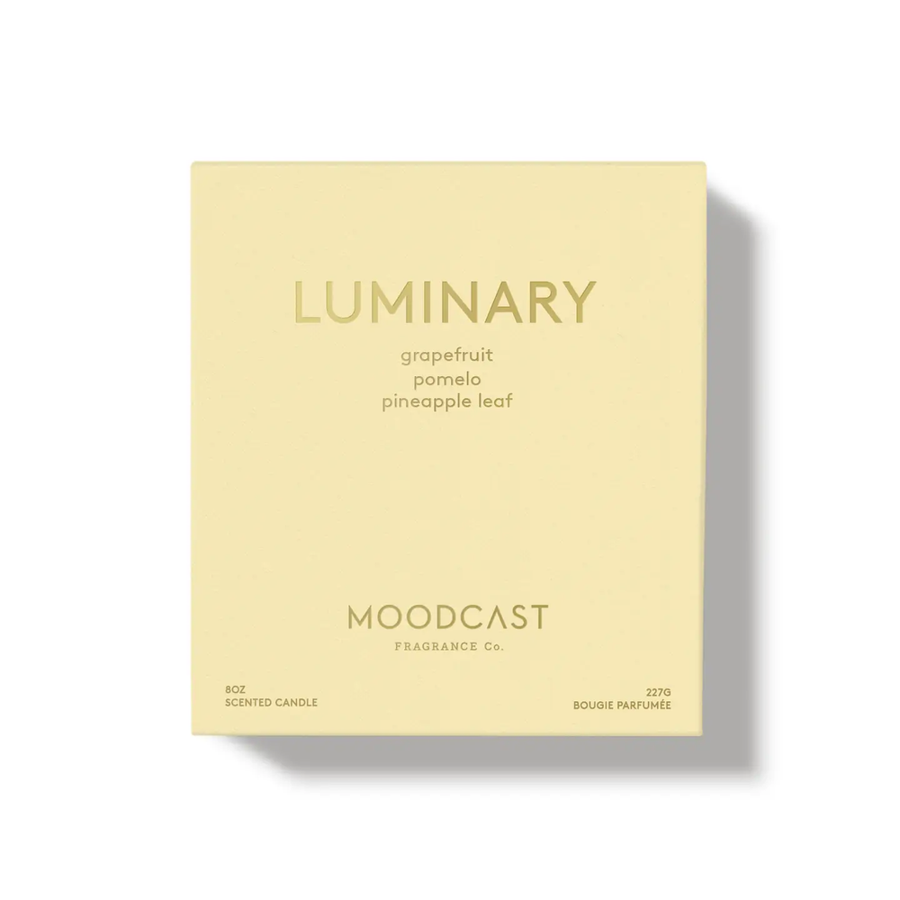 Luminary - White/Gold 8oz Coconut Wax Candle