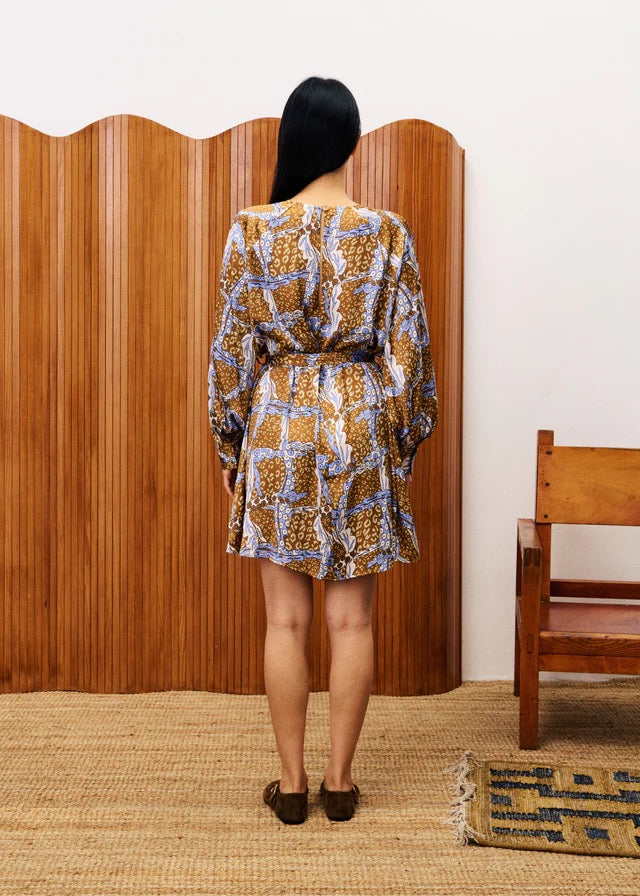 Daudet Dress Leopard Ocre