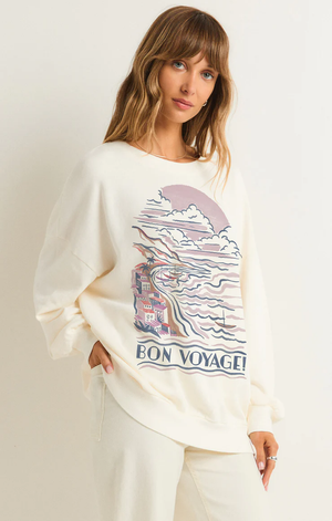 Bon Voyage Sunday Sweatshirt Sea Salt