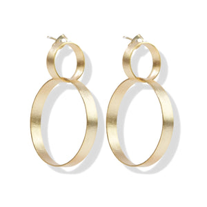 
            
                Load image into Gallery viewer, Brass Double Circle Post Earrings
            
        