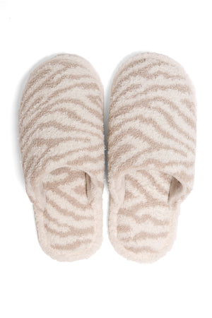 
            
                Load image into Gallery viewer, Zebra Slippers Beige
            
        