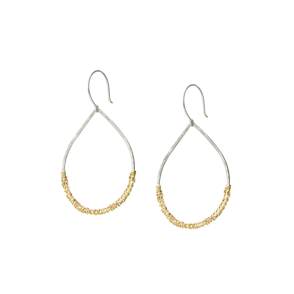 Agapantha Michele Hoops Sterling Silver