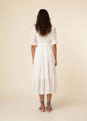 Linsay Ladies Woven Dress White