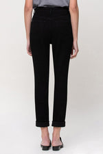 Erika Stretch Mom Jeans with Double Cuff