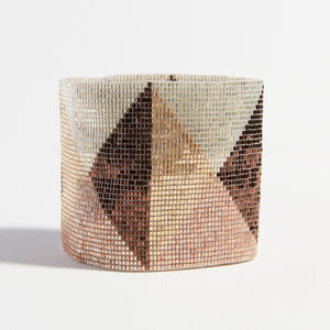 
            
                Load image into Gallery viewer, Mixed Metallic Triangle Stretch Beaded Bracelet
            
        