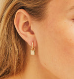 Lock Earrings Gold
