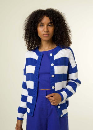 
            
                Load image into Gallery viewer, Eden Cardigan Electric Blue
            
        
