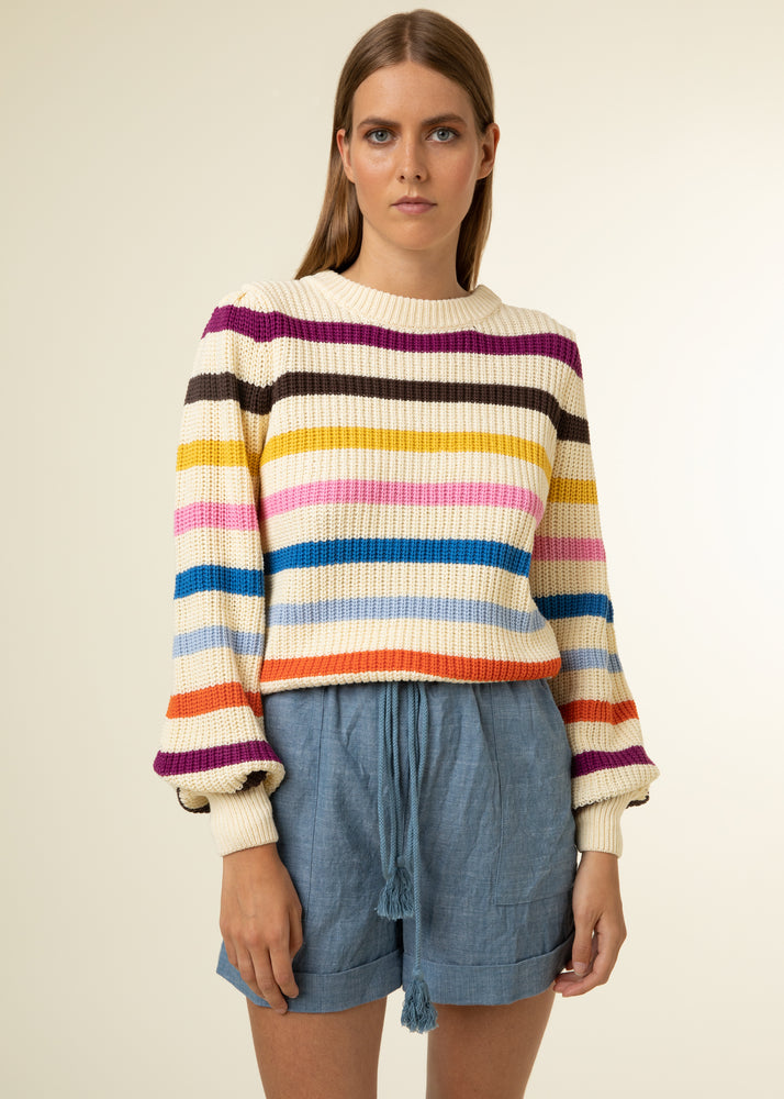 Celeste Sweater Creme Stripe