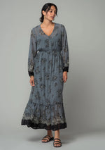 Wanda Maxi Dress Blue/Black