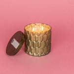 Silver Mercury Textured Candle w/ Wooden Lid Sweet Grace