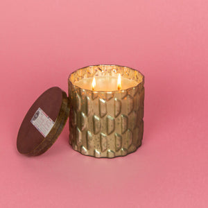 
            
                Load image into Gallery viewer, Silver Mercury Textured Candle w/ Wooden Lid Sweet Grace
            
        