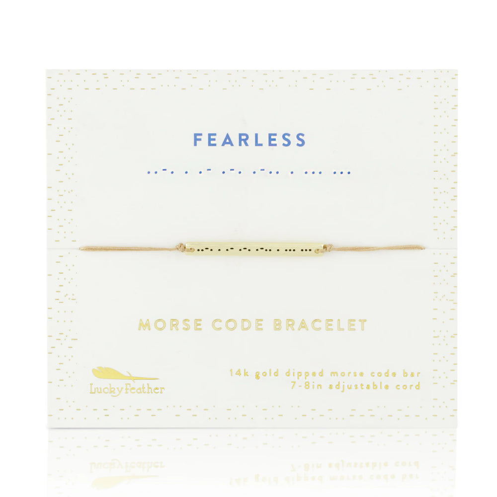 Morse Code Bar Bracelet - Fearless