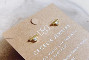 Cecelia Gatsby Bar Stud Earrings