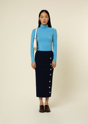 
            
                Load image into Gallery viewer, Lavinia Skirt Bleu Marine
            
        
