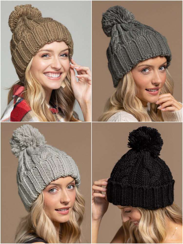 Cable Knit Basic Beanie