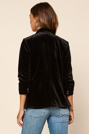 Nikki Velvet Blazer Black