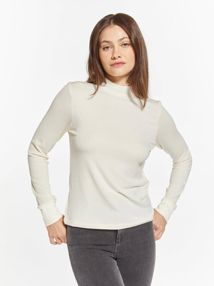 Ivory mock neck top sales