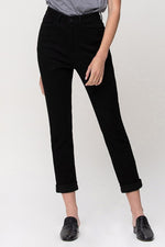 Erika Stretch Mom Jeans with Double Cuff
