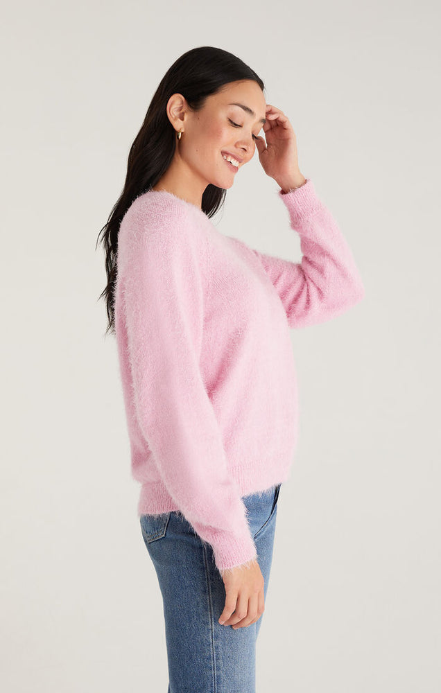 Alora Eyelash Sweater Sweet Pink