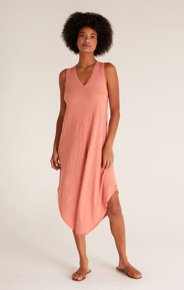 
            
                Load image into Gallery viewer, The Reverie Slub Dress Canyon Rose
            
        
