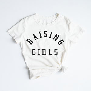 Raising Girls Off White Tee