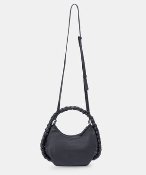 Pippa Crossbody Leather Bag Black Soft Pebble