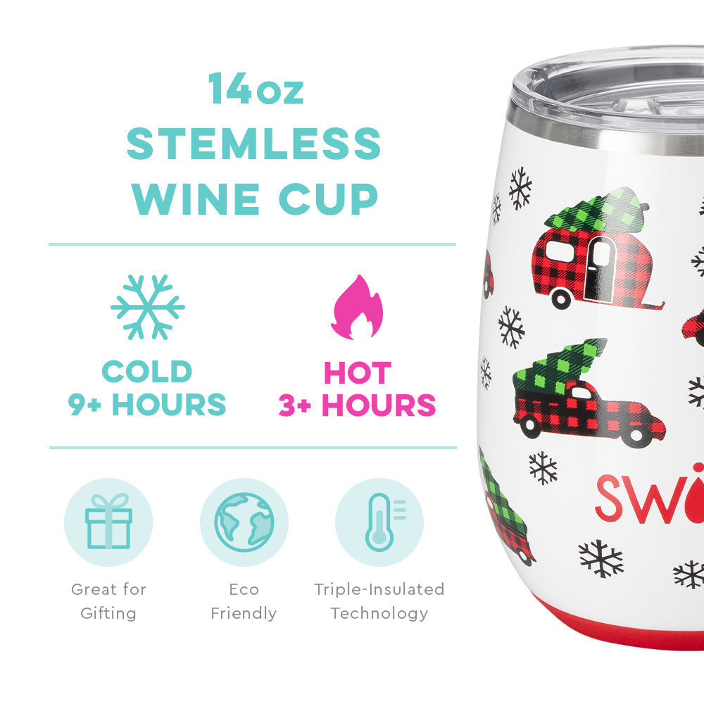 Swig 14 oz Home Fir the Holidays Wine Cup