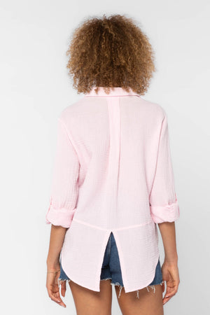 
            
                Load image into Gallery viewer, Riley Roll Tab Sleeve Top Baby Pink
            
        