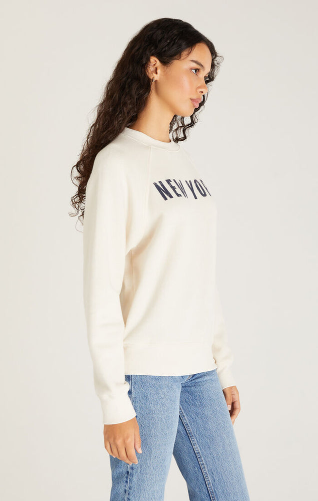 New York Sweatshirt Adobe White