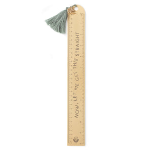 
            
                Load image into Gallery viewer, Let Me Get This Straight - 12&amp;quot; Metal Ruler w/ Tassle &amp;amp; Charm
            
        