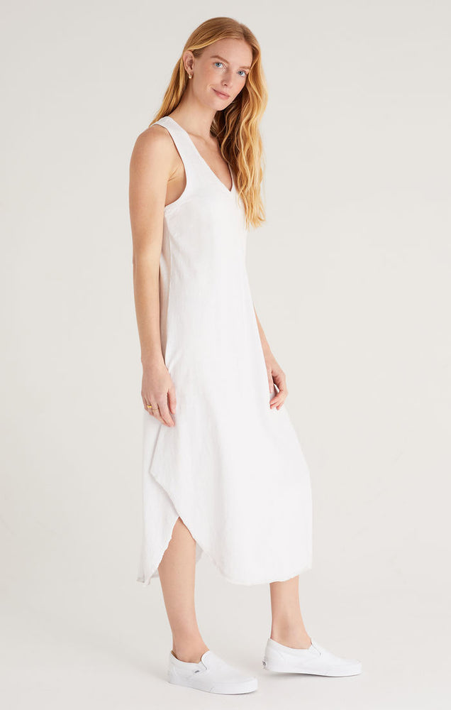 
            
                Load image into Gallery viewer, The Reverie Slub Dress White
            
        