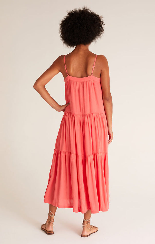Laila Maxi Dress Coral Red