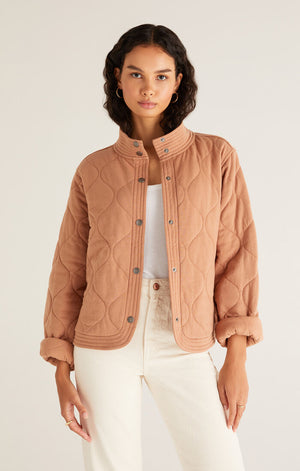 
            
                Load image into Gallery viewer, Redwood Quilted Jacket Saddle
            
        