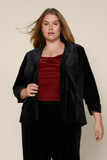 Nikki Velvet Blazer Black