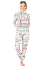 Nordic Reindeer Christmas Pajama Loungewear Set